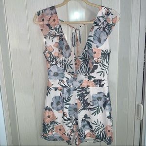 Charlotte Russe Floral Romper, Size Small